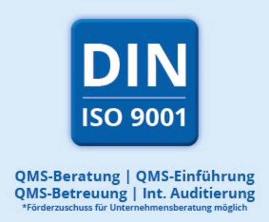 Qualitäts­management & Digitalisierungs­chance durch Zertifizierung nach DIN ISO 9001:2015 QM-Beratung | QM-Einführung | QM-Betreuung